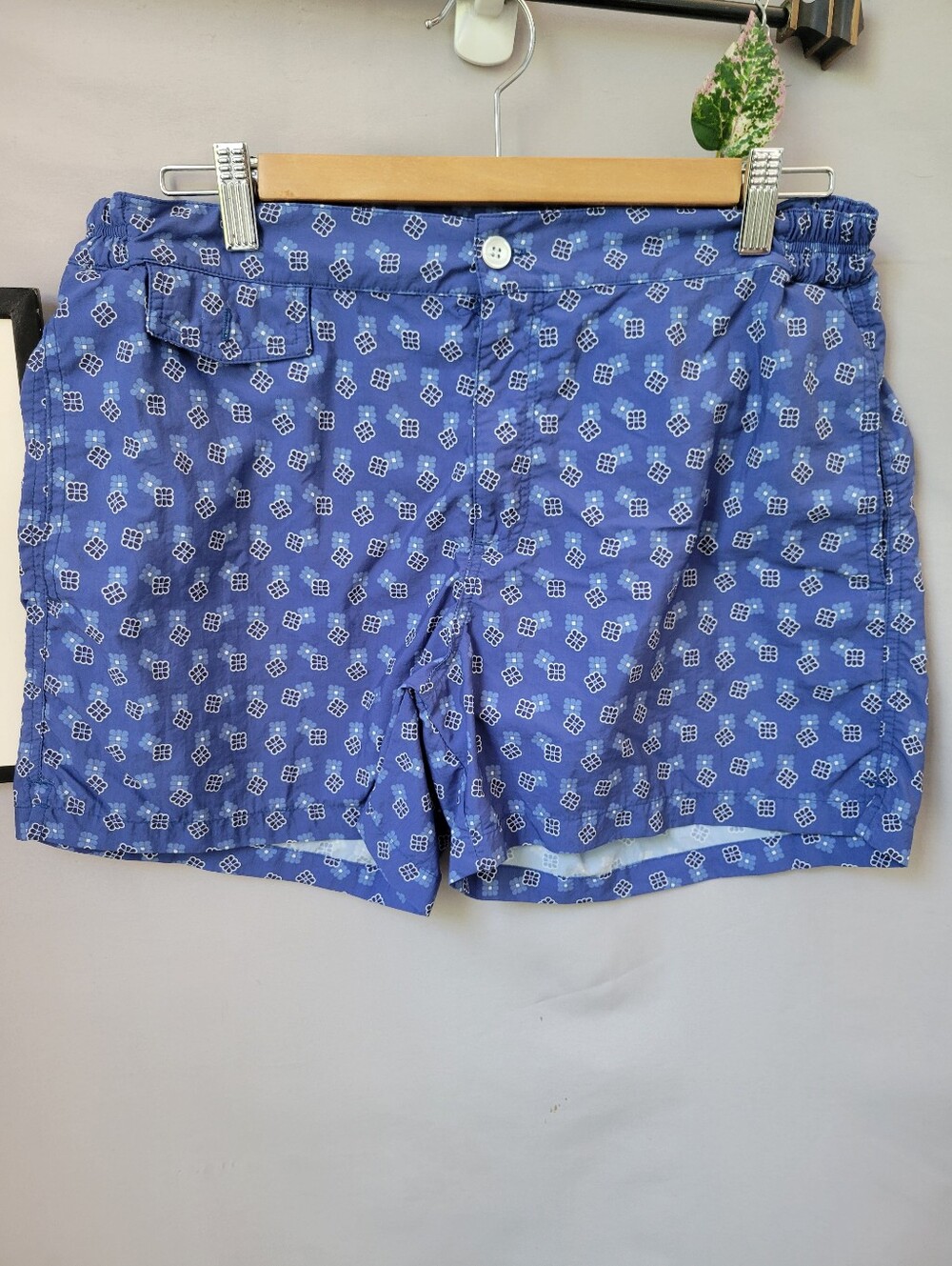 Incotex  Slowear Mare Print Swim‎ Trunks Men Blue IT 50 US Large